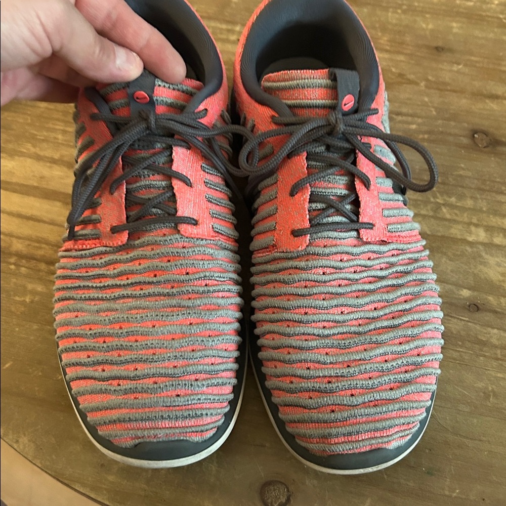 Nike Gray and Coral Sneakers